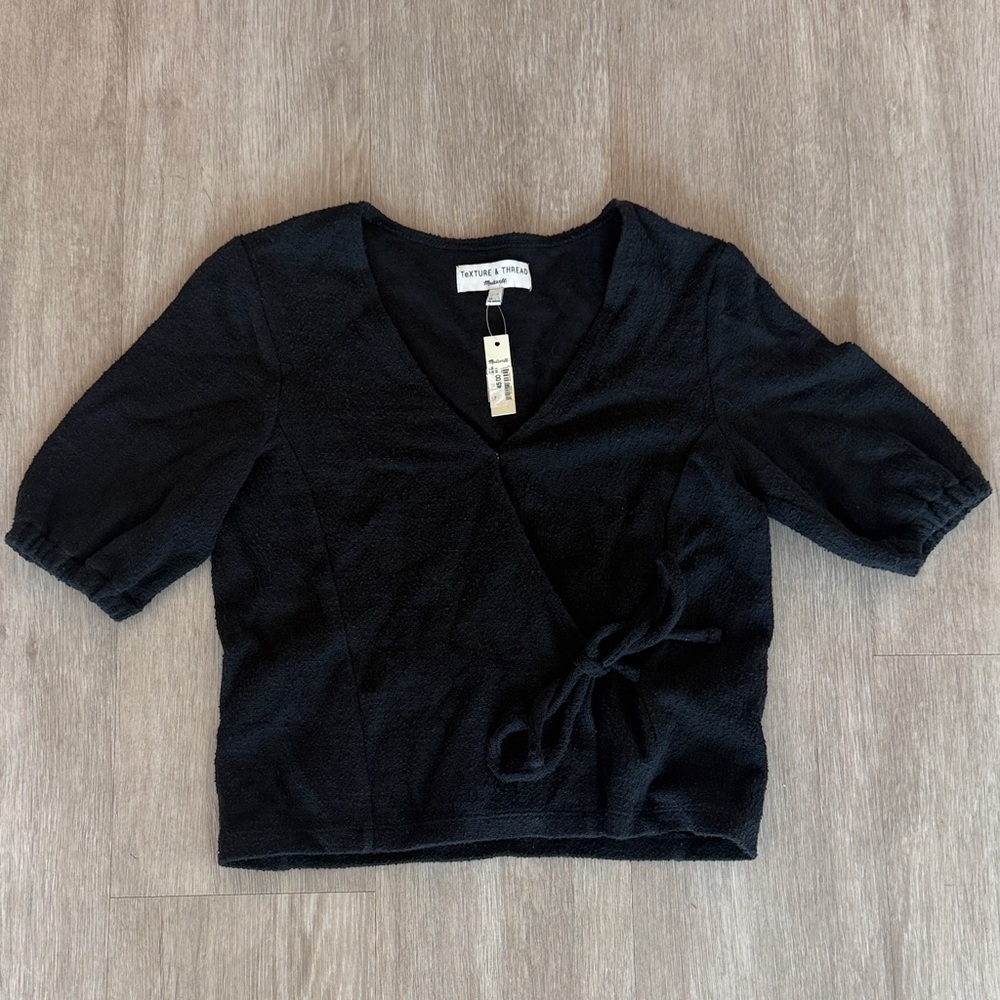 New Madewell Black Blouse